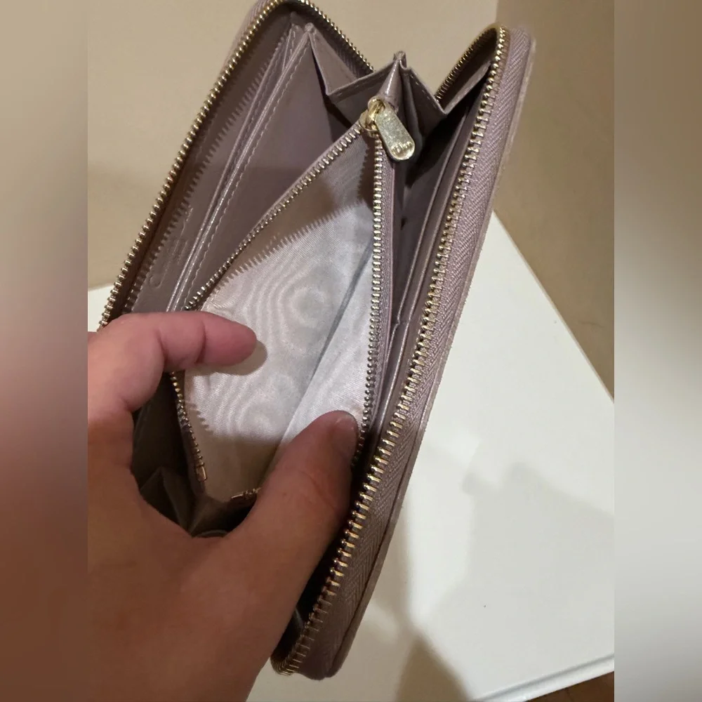 Dior Cannage Leather Long Zip Wallet